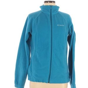 Columbia teal light blue fleece